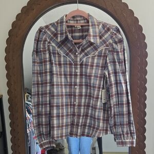 Snap Button Western Look Top